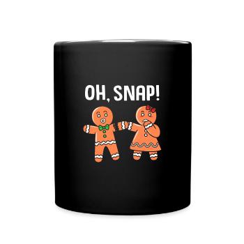 bonhomme en pain d’épice Coeur en pain d’épice Snacking en pain d’épice - Mug uni - noir - Devant