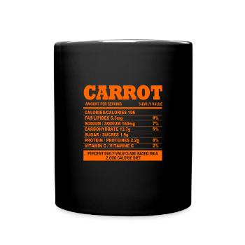 Karotte Gemüse - Tasse einfarbig - Schwarz - Vorne