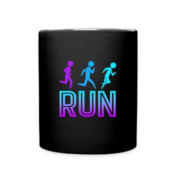 Marathon Marathon Runner - Full Colour Mug - black - Front