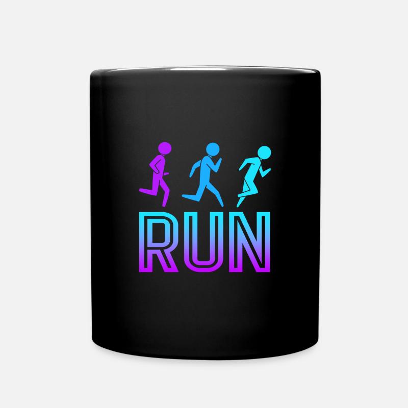 Marathon Marathon Runner - Full Colour Mug - black