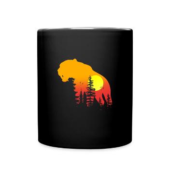 Tigre à dents de sabre - Mug uni - noir - Devant