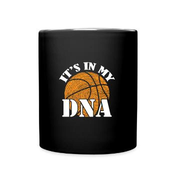 Basketball DNA - Tasse einfarbig - Schwarz - Vorne