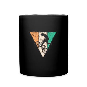 BMX VÉLO VELO JUMP BIKER STYLE DE CYCLISME MOTIFS - Mug uni - noir - Devant