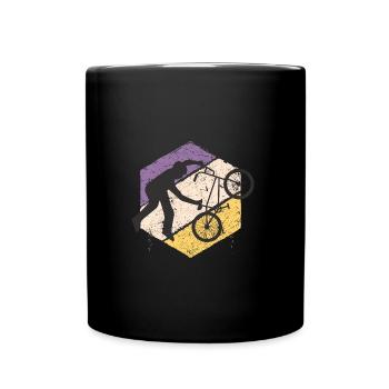 BMX BICYCLE BICYCLE JUMP BIKER CYCLING STYLE MOTIF - Full Colour Mug - black - Front
