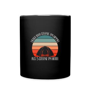 Camping Idée cadeau Camping Camping Outdoor Nature - Mug uni - noir - Devant