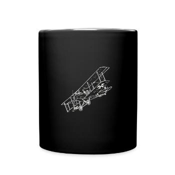 Avion - Mug uni - noir - Devant