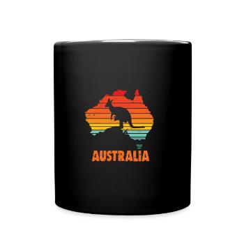 Australia - Tasse einfarbig - Schwarz - Vorne