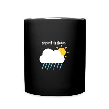 scattered rain showers - occasional rain showers - Full Colour Mug - black - Front