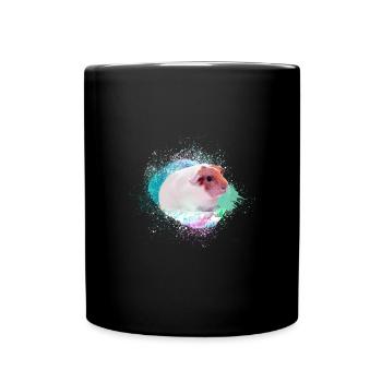 Cochons d’Inde, graffiti, peinture, coloré - Mug uni - noir - Devant