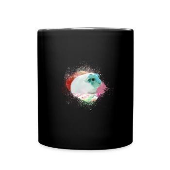 Cochons d’Inde, graffiti, peinture, coloré - Mug uni - noir - Devant