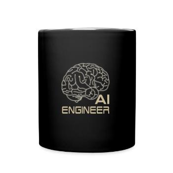 AI ENGINEER - Tasse einfarbig - Schwarz - Vorne