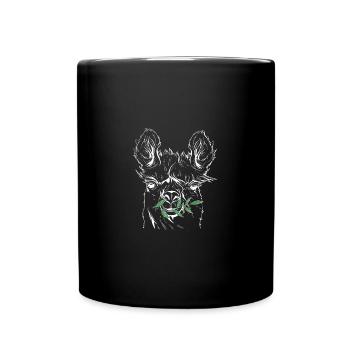 Lama, Alpaca - Tasse einfarbig - Schwarz - Vorne