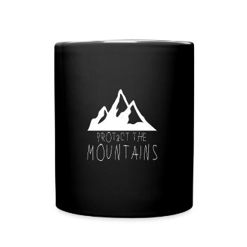 PROTaCT THE MOUNTAINS - Tasse einfarbig - Schwarz - Vorne