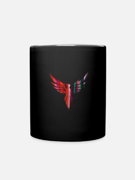 Phoenix,vogel,graffiti,Malerei,blau - Tasse einfarbig - Schwarz