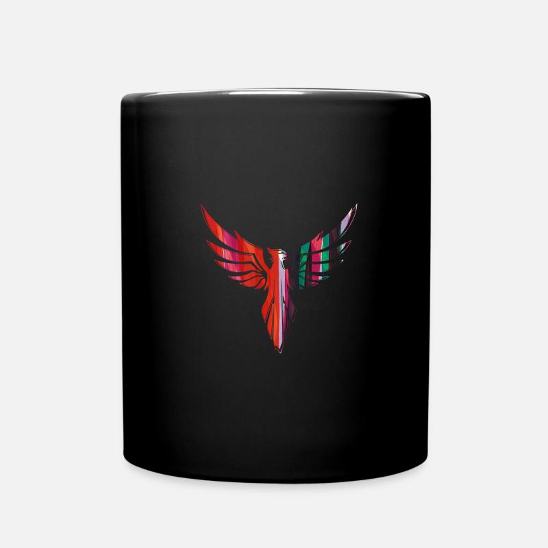 Phoenix,vogel,graffiti,Malerei,blau - Tasse einfarbig - Schwarz