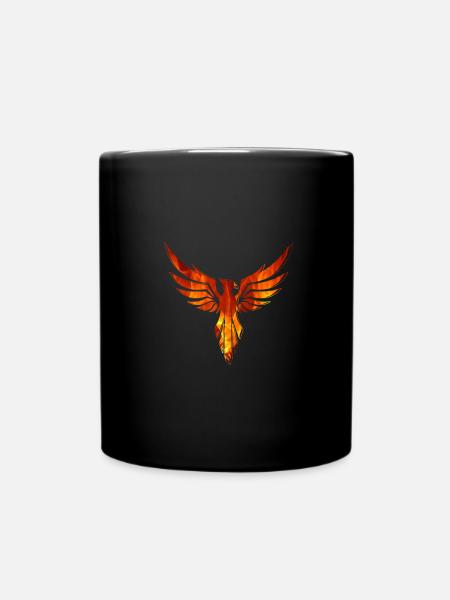 Phoenix,vogel,graffiti,Malerei,funken,feuer - Tasse einfarbig - Schwarz