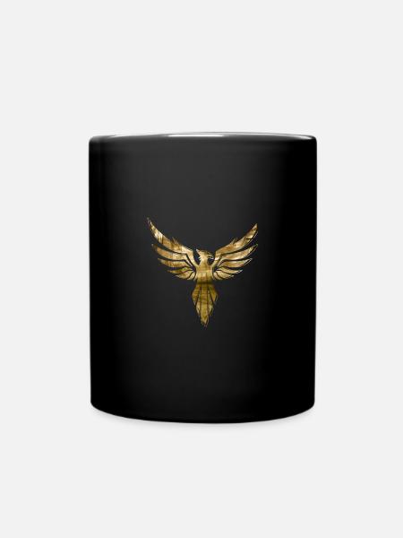 phoenix,vogel,graffiti,gold - Tasse einfarbig - Schwarz