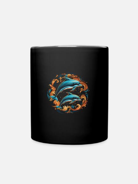 Dolphins - Tasse einfarbig - Schwarz
