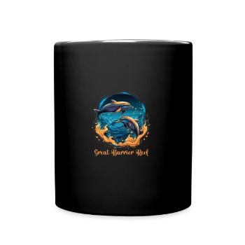 Great Barrier Reef Dolphins - Tasse einfarbig - Schwarz - Vorne