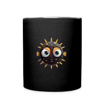 Poisson-globe - Mug uni - noir - Devant