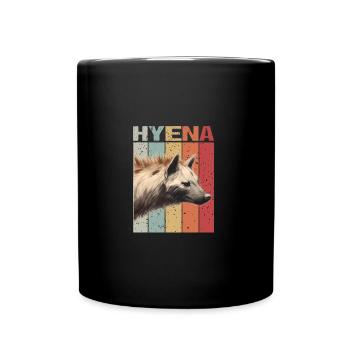 Hyena Head Retro style - Full Colour Mug - black - Front