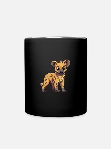 Super mignon Hyènes Bébé - Mug uni - noir