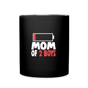MOM - OF 2 BOYS - Tasse einfarbig - Schwarz - Vorne