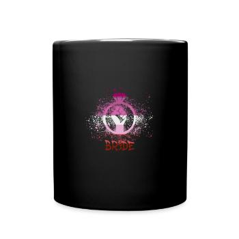 bride,braut,LGBT,regenbogen,pride,lesbisch - Tasse einfarbig - Schwarz - Vorne
