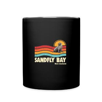 Sandfly Bay New Zealand - Tasse einfarbig - Schwarz - Vorne