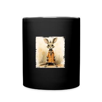 mignon kangourou - Mug uni - noir - Devant