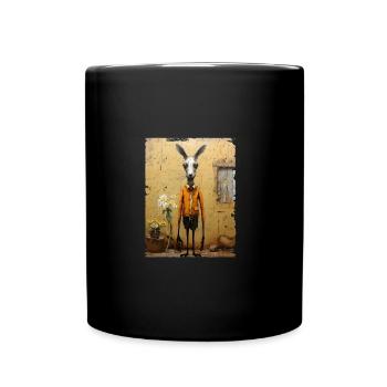 Style rétro kangourou - Mug uni - noir - Devant
