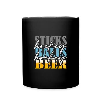 Field hockey hockey players "hockey-balls" hockey team - Full Colour Mug - black - Front