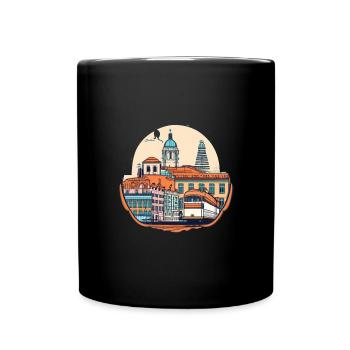 Vivid City Tramscape - Full Colour Mug - black - Front