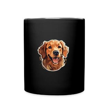 Golden Retriever - Tasse einfarbig - Schwarz - Vorne