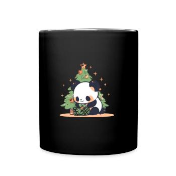 Sapin de Noël Panda Bear - Mug uni - noir - Devant