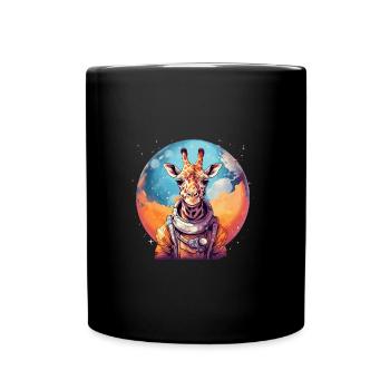 Giraffe - Tasse einfarbig - Schwarz - Vorne