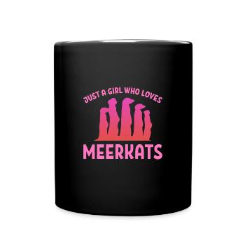 Suricate fille fille - Mug uni - noir - Devant