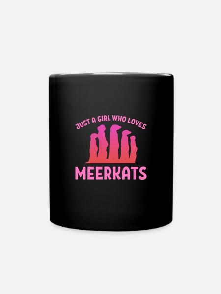 Erdmännchen Mädchen Tochter - Tasse einfarbig - Schwarz