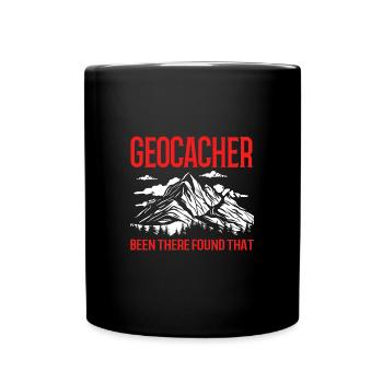 Geocaching Geocache Geocacher - Tasse einfarbig - Schwarz - Vorne