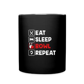 Bowling Bowler Bowling Skittles Bowling Ball - Full Colour Mug - black - Front