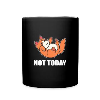 Chien Corgi - Mug uni - noir - Devant