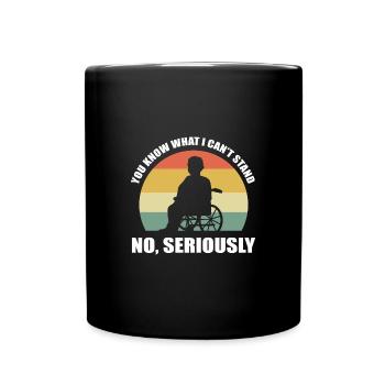 Fauteuil roulant - Mug uni - noir - Devant