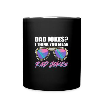 Dad Joke Vatertag Witzige Sprüche - Tasse einfarbig - Schwarz - Vorne