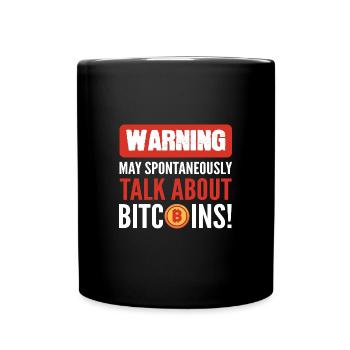 Bitcoin - Tasse einfarbig - Schwarz - Vorne