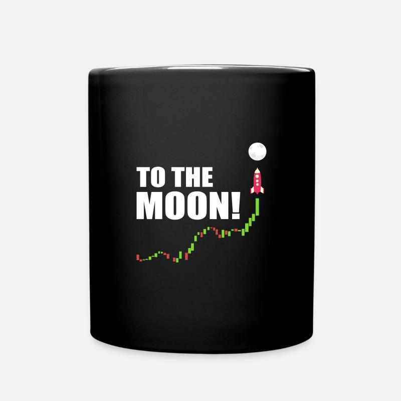Bitcoin To The Moon - Tasse einfarbig - Schwarz