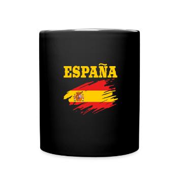 Spanien Spanisch - Tasse einfarbig - Schwarz - Vorne
