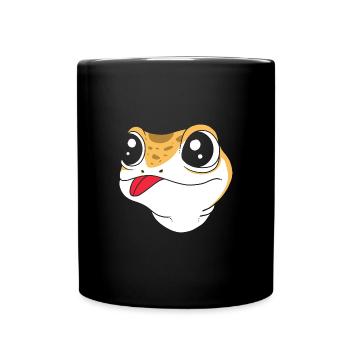 Leopard Gecko - Tasse einfarbig - Schwarz - Vorne