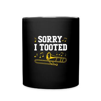 Posaune - Tasse einfarbig - Schwarz - Vorne