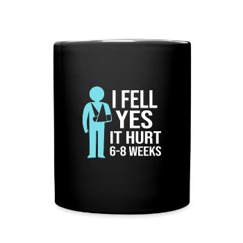 Broken Arm Bone Fracture - Full Colour Mug - black - Front