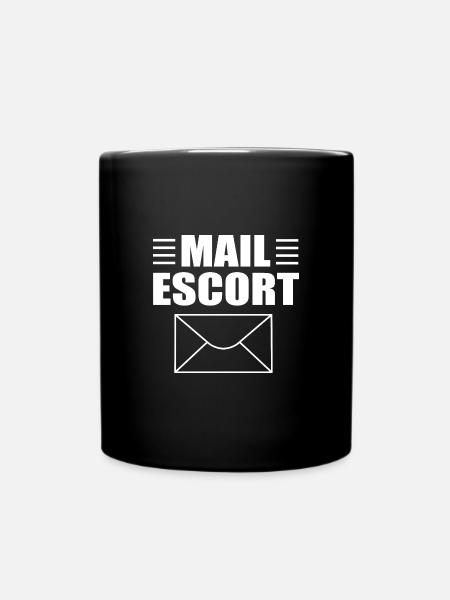 Postbote - Tasse einfarbig - Schwarz